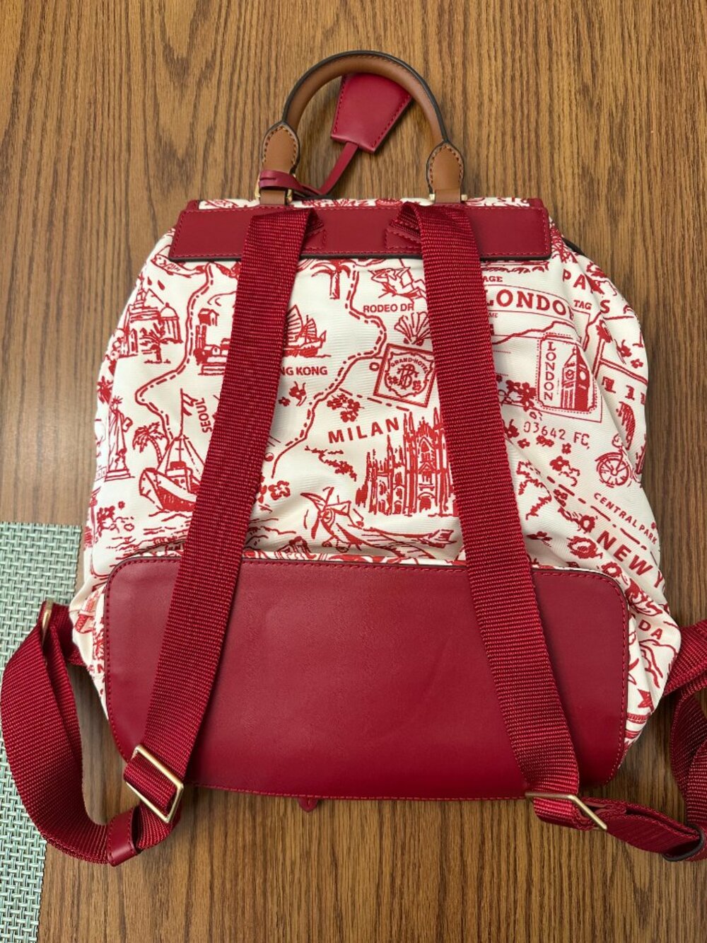 Tory Burch Printed Flap Backpack - Picture 3 of 7